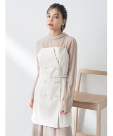 earth music&ecology トレンチ風キャミミニワンピース