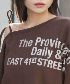 WEGO 裏起毛2WAYグラフィックワンショルBIGスウェット