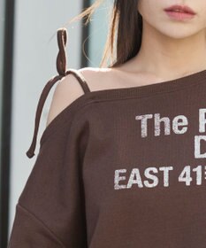 WEGO 裏起毛2WAYグラフィックワンショルBIGスウェット