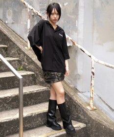 WEGO 【ユニセックス着用ITEM/MLサイズ展開】オープンカラーグラフィックシャツ（SS）