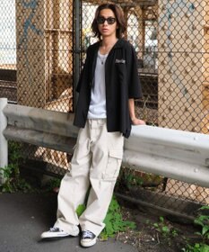 WEGO 【ユニセックス着用ITEM/MLサイズ展開】オープンカラーグラフィックシャツ（SS）