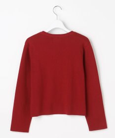 Feroux 胸元刺繍パールニット カーディガン