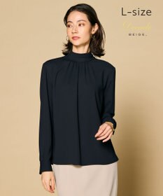 BEIGE， 【L-size】EVA / ハイネックロングスリーブブラウス