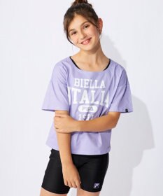 OP／FILA 【FILA】スクール水着 水陸両用Tシャツ付き 捲れ防止タンキニ
