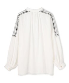 BEIGE， AXI / 刺繍ステッチ ドルマンスタンドブラウス