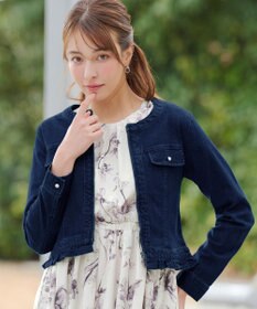 Tiaclasse ノーカラーデニムジャケット