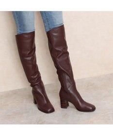 MODE ET JACOMO <MODE ET JACOMO>バック切り替えスクエアトゥロングブーツ