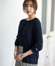 ANY SIS L ケーブルニット カーディガン