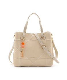 MioFIRANO カジュアルシッククロスラインハンドバッグ 2WAY チャーム付き　FIRANO フィラノ