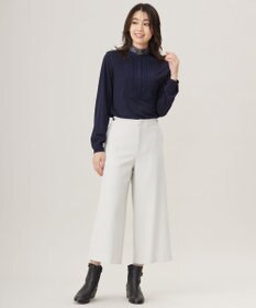 J.PRESS LADIES 【WEB限定カラーあり・洗える】ツムギート flannel ワイド クロップド パンツ