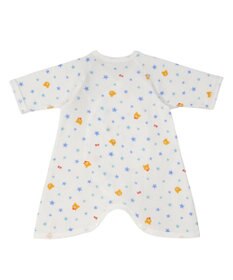 MIKI HOUSE HOT BISCUITS 【50-60cm】 フライス素材の総柄コンビ肌着