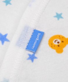 MIKI HOUSE HOT BISCUITS 【50-60cm】 フライス素材の総柄コンビ肌着