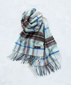 23区 カシミヤ チェック柄 ストール