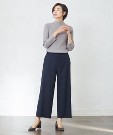 J.PRESS LADIES S 【洗える】LANTECシャークスキン セミワイド パンツ