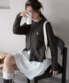 WEGO 【WEB限定/25年秋冬新作】別注USPOLO微起毛カーデ