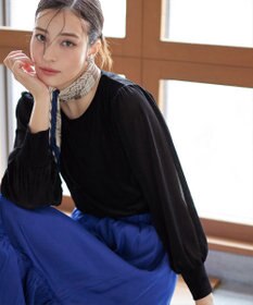 Tiaclasse 【洗える】ベロアチュールカットソートップス