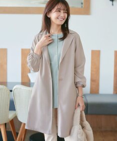 Tiaclasse 【洗える】バックプリーツパフスリーブコート