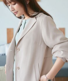 Tiaclasse 【洗える】バックプリーツパフスリーブコート