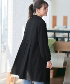 Tiaclasse 【洗える】バックプリーツパフスリーブコート