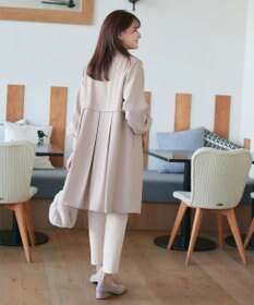 Tiaclasse 【洗える】バックプリーツパフスリーブコート