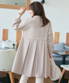 Tiaclasse 【洗える】バックプリーツパフスリーブコート