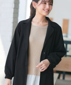 Tiaclasse 【洗える】バックプリーツパフスリーブコート