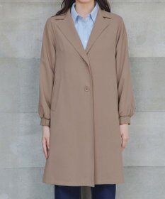 Tiaclasse 【洗える】バックプリーツパフスリーブコート