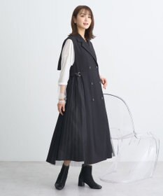 earth music&ecology サイドプリーツジレンチ