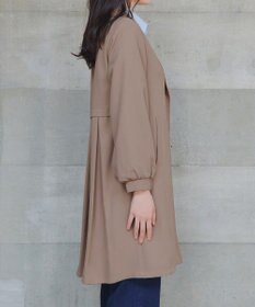 Tiaclasse 【洗える】バックプリーツパフスリーブコート