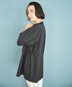 #Newans 【洗濯機可能/シワになりにくい】〈お腹・腰回りをカバー〉ピンタックデザインスクエアブラウス