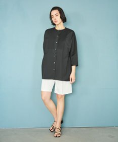 #Newans 【洗濯機可能/シワになりにくい】〈お腹・腰回りをカバー〉ピンタックデザインスクエアブラウス