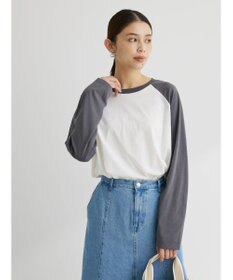 Green Parks シアーラグラン配色プルオーバー