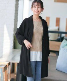 Tiaclasse 【洗える】バックプリーツパフスリーブコート