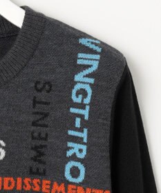 23区GOLF 【WOMEN】ロゴチェックジャガード　クルーネック ニット