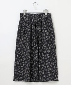 J.PRESS LADIES L 【WEB限定・洗える】ラインフラワープリント タック スカート