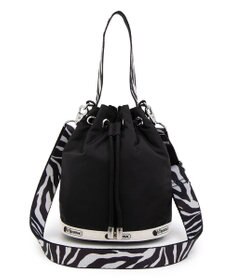 LeSportsac DRAWSTRING BUCKET XBODY/ノワールゼブラ