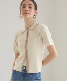 WEGO 【ANGIE VINTAGE/サマーニット】フロントホックポロニット