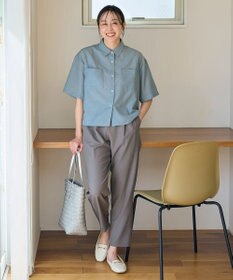 ANY 【ウエストゴム】イージーケアライトストレッチテーパードパンツ