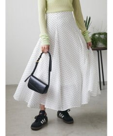 Green Parks AnriettMusee ドットフレアーロングスカート