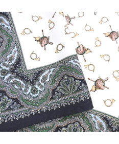 Marca 【伝統横濱スカーフ】ホルン  小判 シルクツイル スカーフ