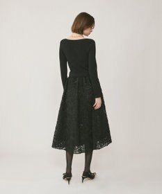 GRACE CONTINENTAL テープ刺繍ニットワンピース