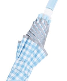 MOONBAT 【キッズ】晴雨兼用日傘 長傘 ギンガムチェック 裾リフレクター 50cm 遮光 遮熱 UV