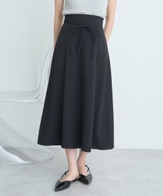 earth music&ecology ウエストリボンフレアスカート
