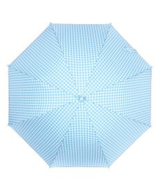 MOONBAT 【キッズ】晴雨兼用日傘 長傘 ギンガムチェック 裾リフレクター 50cm 遮光 遮熱 UV
