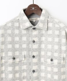 JOSEPH ABBOUD MOUNTAIN 【SPACE／UNISEX】フランネルジャージーチェック シャツ