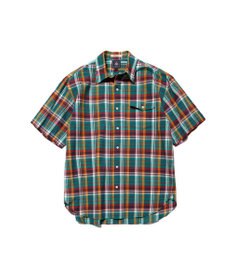 J.PRESS MEN 【J.PRESS ORIGINALS】Indian Madras Regular half Sleeve Shirt / Baggy-Fit