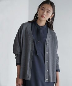 組曲 【加藤ローサさん着用 / 2WAY】スムースストレッチカシュクール カーディガン