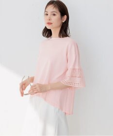 組曲 【WEB限定】レーススリーブ ニット