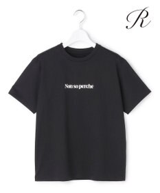 23区 【R(アール)】プレミアムコットンジャージー ロゴ Tシャツ ブラック系