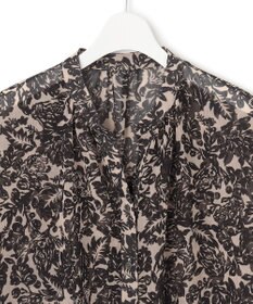 23区 【洗える】ボタニカルプリント スキッパー ブラウス